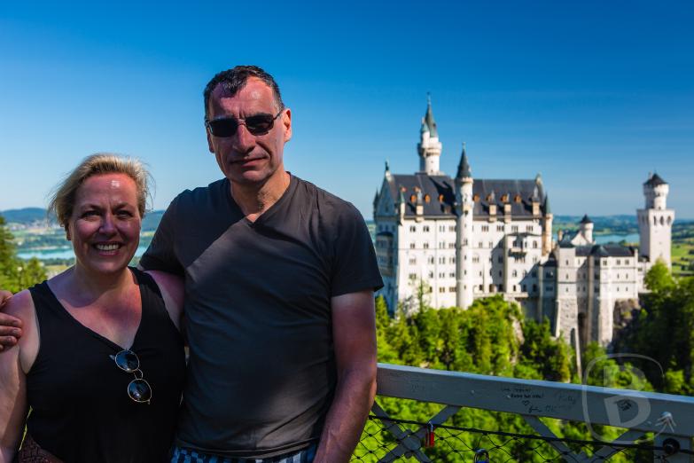 Schloß Neuschwanstein | Jeannette & Dirk auf der Marienbrücke vor dem Schloß