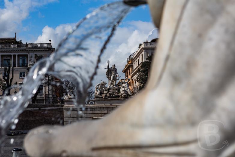 Rom | Brunnen auf der Piazza del Popolo
