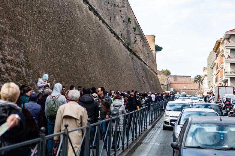 Rom/Vatikanmuseum | Warteschlange zum Vatikanmuseum