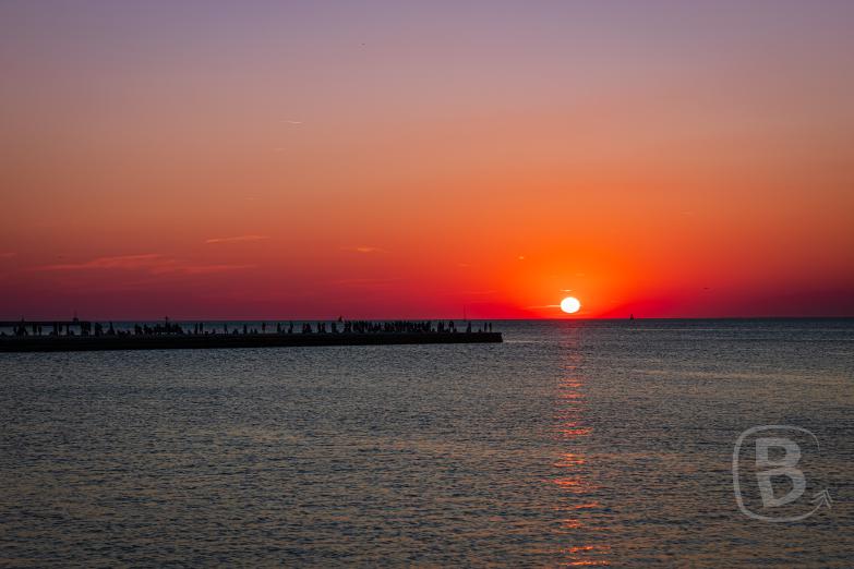 Italien/Triest | Sonnenuntergang an der Molo Audace