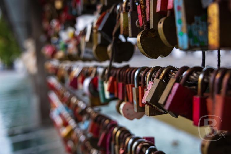 Slowenien/Ljubljana | Vorhängeschlösser an der Fleischerbrücke