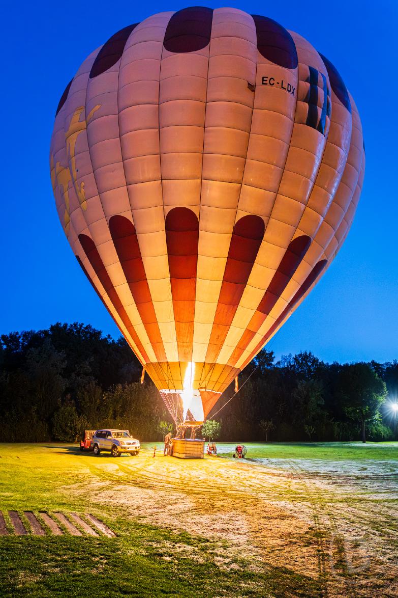 Vol de Coloms | Aufbau der Ballons
