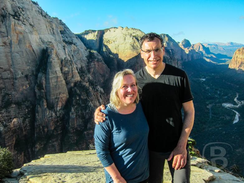 Zion National Park | Jeannette &amp; Dirk stehen auf Angels Landing