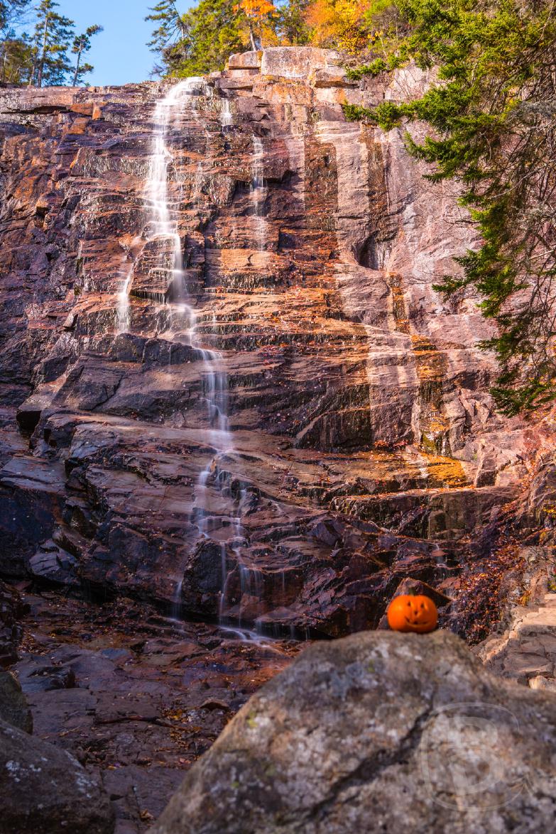 Crawford Notch State Park | Arethusa Falls mit Kürbis