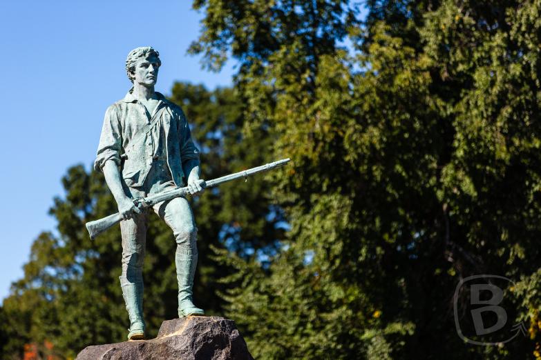 Lexington Common | John Parker, Captain der Minute Men