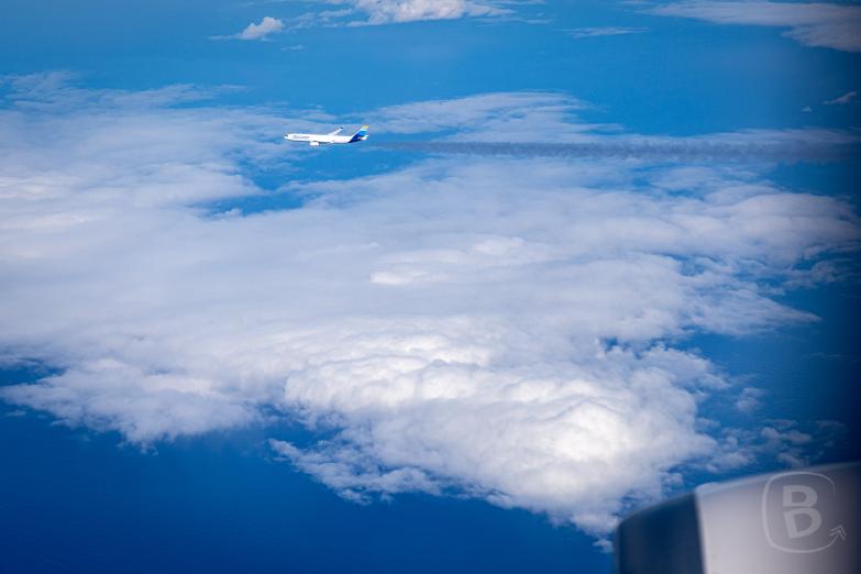 In der Nähe von Grönland | Vorbeiflug eines Flugzeugs