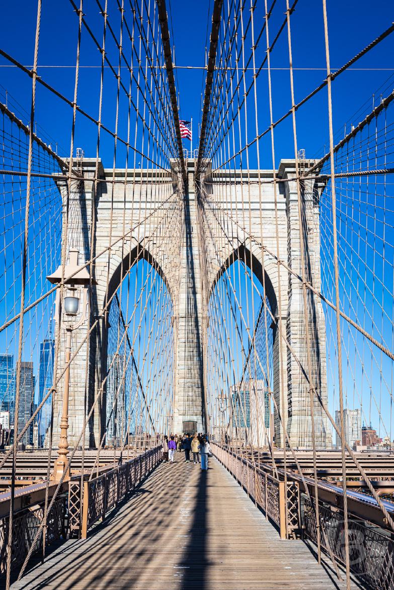 New York | Granitturm der Brooklyn Bridge