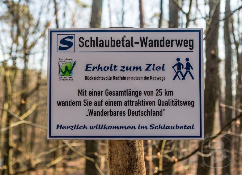 Beschilderung Wanderweg Schlaubetal